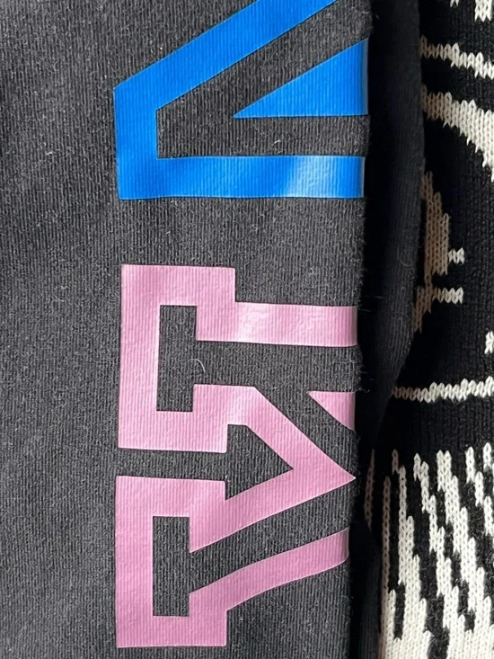 PINK Victoria's Secret Black Rainbow High-Waisted Leggings Logo Print Graphic L - Picture 13 of 16